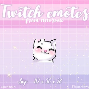 Dans GEANIMEERDE Witte Kat Emotes - Twitch Emotes / sub badges / aangepaste emotes / Leuke twitch emotes / kat emotes / dans emote kat
