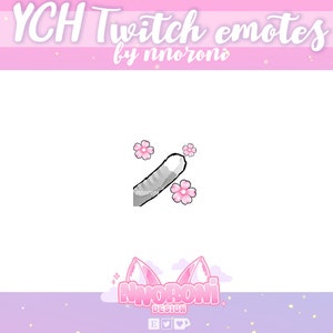 GEANIMEERDE EMOTE Tail Grey - geanimeerde emotes / cat emotes / chibi emote / anime emote / tail emote / twitch emotes / sub badges