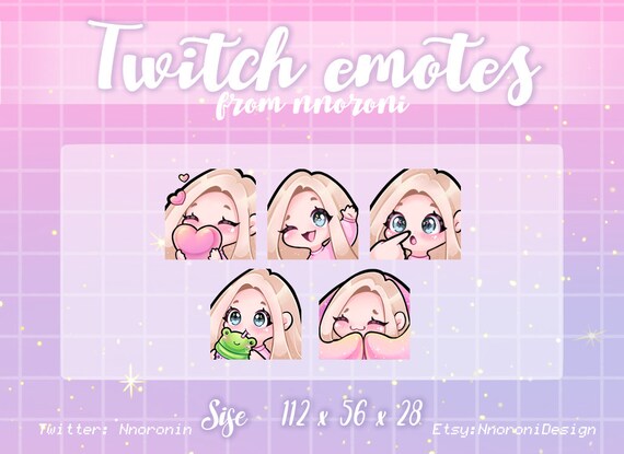 Twitch Blonde hair chibi girl emotes / Blue eyes Girl chibi -  Portugal