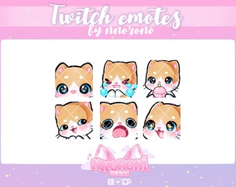 2 Set ANIMIERTE NEUE Katzen Emotes Weiß Rot - zucken Emotes / Pinguin Emotes / animierte Emotes / zucken Abzeichen /