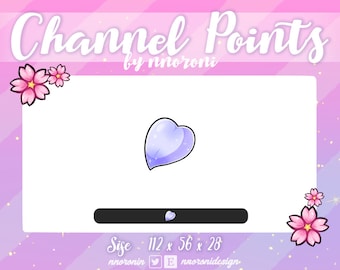 Lilac Sakura Petal - CHANNEL POINTS / twitch emotes / sub badges / geanimeerde emotes / geanimeerde schermen / sweet sub badges / sakura badges