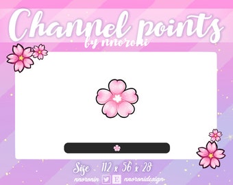 Sakura Flower - CHANNEL POINTS / twitch emotes/ sub badges/ animated emotes / animated screens / sweet sub badges/ sakura badges
