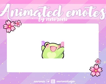 ANIMATED Frog Dande Emote - animated twitch emote / frog emotes / twitch emotes / sub badges / twitch badges /  channel points
