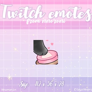 Botón de amor ANIMADO Gato blanco / Emotes de conejo - Twitch Emotes / sub insignias / emoticonos personalizados / emoticonos de conejo / emoticonos de gato