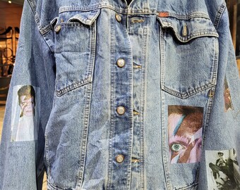 David Bowie Ziggie Stardust CUSTOMISED Vintage 80's 90's Trucker