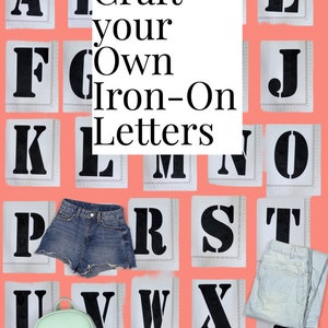 Alphabet Iron-On Patches Stickers  Decals - Various Applications