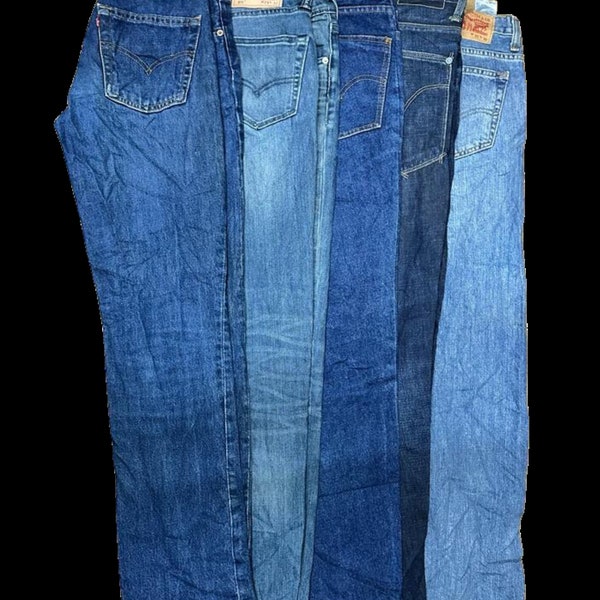 Levi's original vintage Mens 80's 90's classic trucker denim jeans pantalones varios tamaños colores disponibles