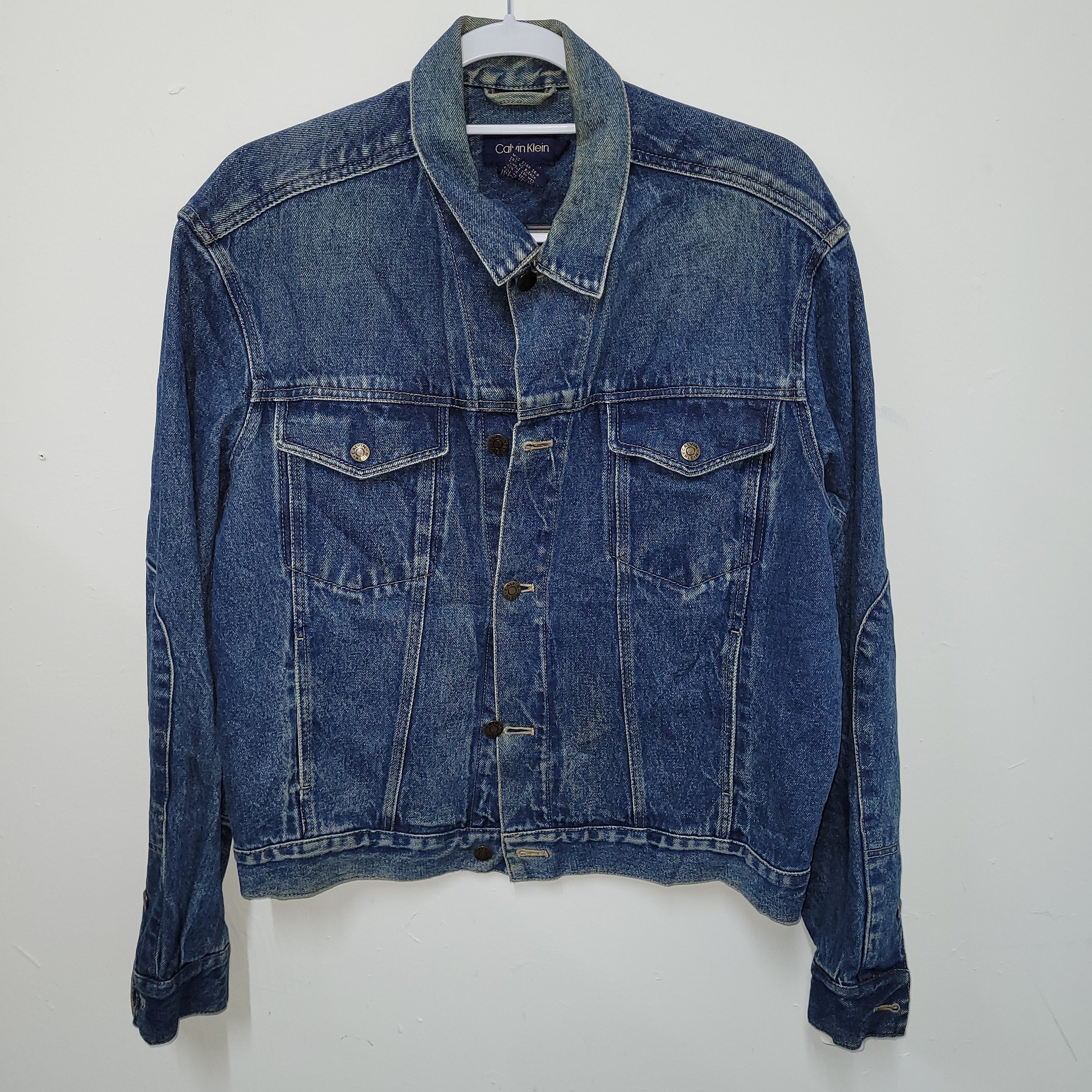 Calvin Klein vintage 80's 90's trucker denim jeans jacket Large A144