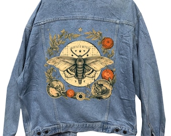 Bohemian Moth customised vintage 80's 90's trucker denim jeans jacket S-XXL