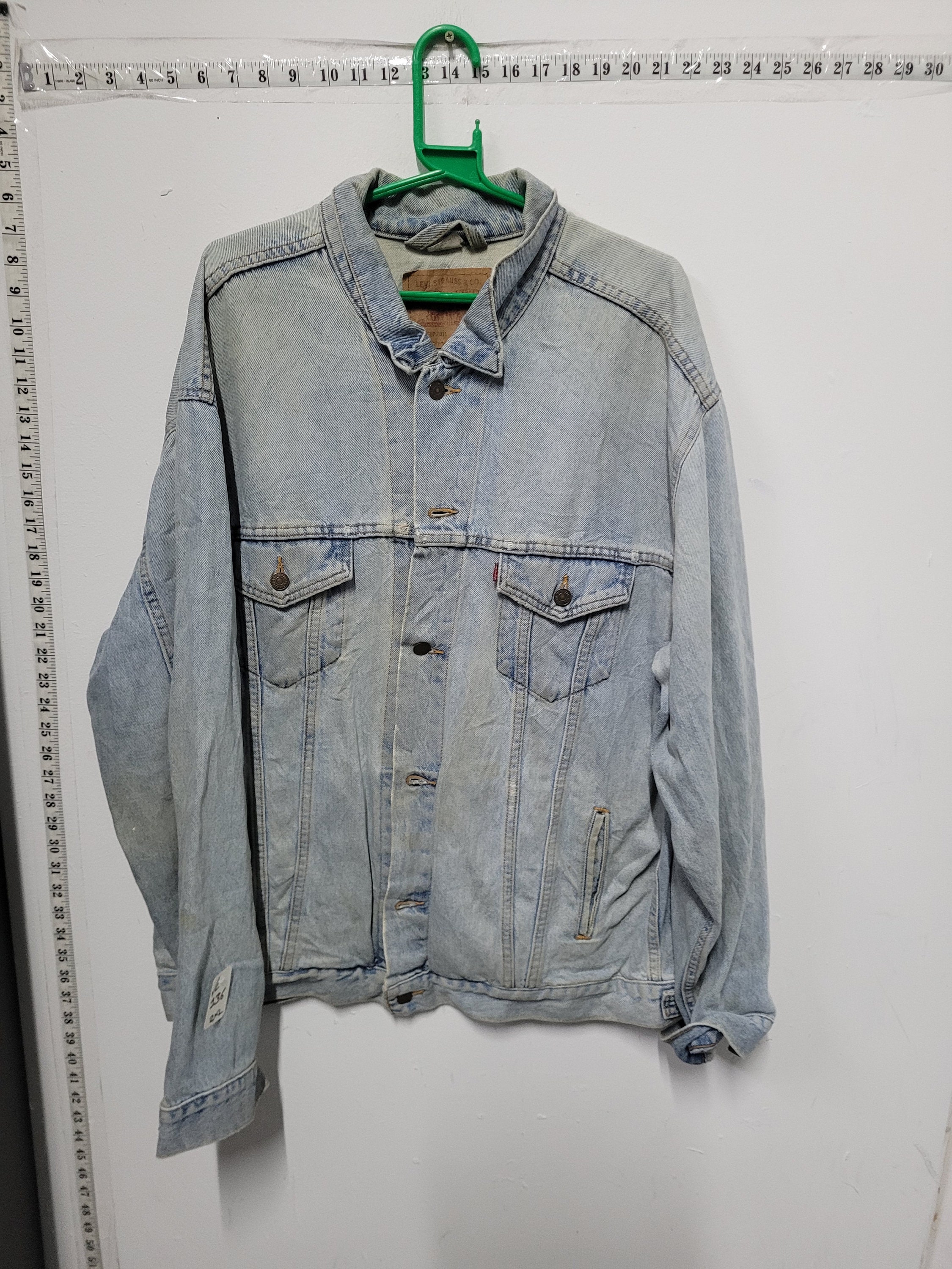 vintage 80's 90's levis trucker denim jeans jacket size XXL vc136