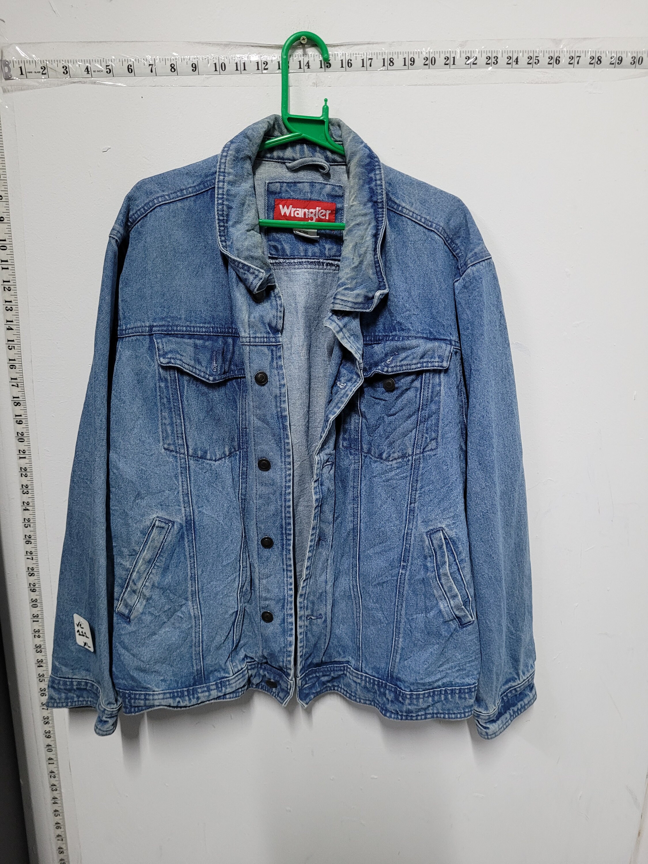 wrangler vintage 80's 90's trucker denim jeans jacket XL- vc111 wrangler vintage 80's 90's trucker denim jeans jacket XL- vc111