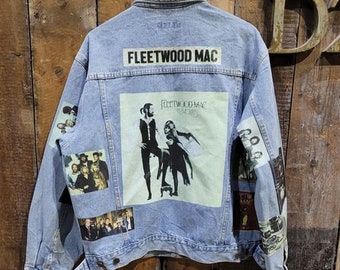 Fleetwood Mac PERSONALIZADO vintage 80's 90's camionero jeans chaqueta S-XXL