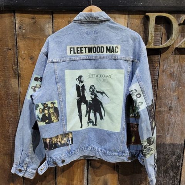 Fleetwood Mac CUSTOMISED vintage 80's 90's trucker denim jeans jacket S-XXL