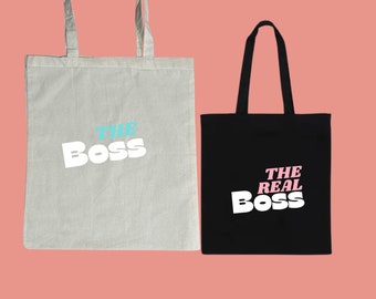 Borsa tote personalizzata The Boss - Regali per lei/lui - Borsa personalizzata - Natale - Regalo di compleanno