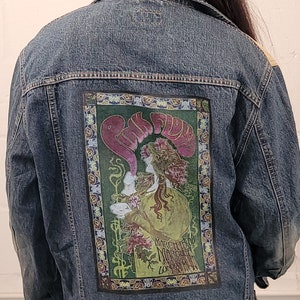 Pink Floyd customised vintage 80&#39;s 90&#39;s trucker denim jeans jacket S-XXL
