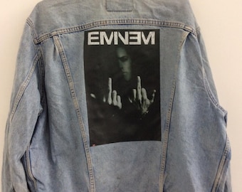 Eminem customised vintage 80's 90's trucker denim jeans jacket S-XXL