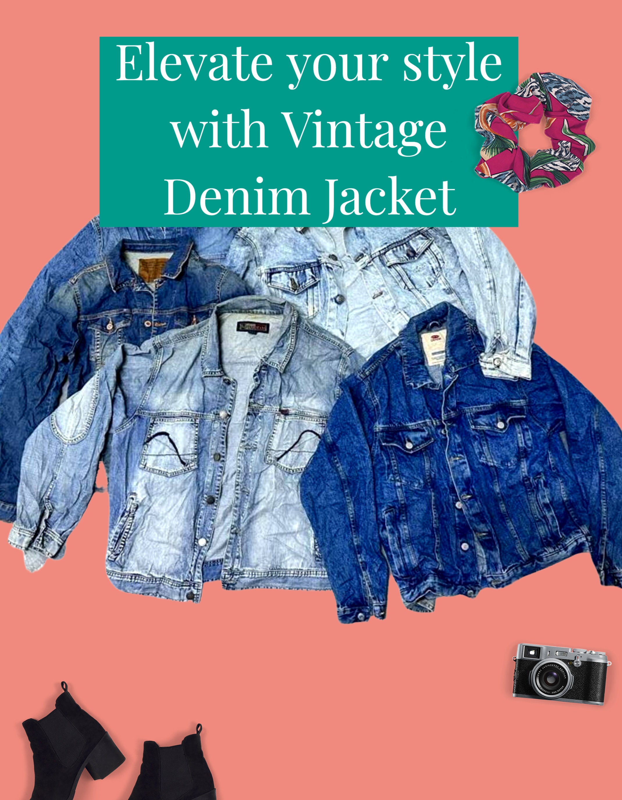 Vintage 80s 90s Mens Trucker Denim Jacket - Grade A Quality - Various Sizes Colors