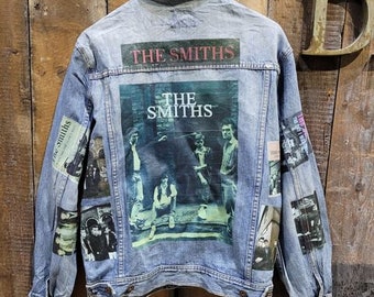 The smiths CUSTOMISED vintage 80's 90's trucker denim jeans jacket S-XXL