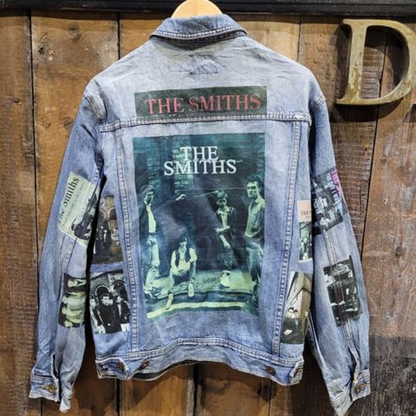 The smiths CUSTOMIZED vintage 80's 90's camionero jeans chaqueta S-XXL