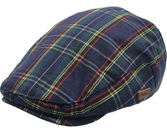 Classic Tartan Flat Caps - Newsboy Peaked Cap