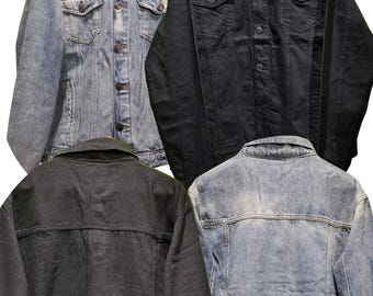 Unisex Plain Denim Jacket - Grade A Quality - Various Sizes  Colors