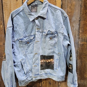 Iron Maiden CUSTOMISED Vintage 80's 90's Trucker Denim Jeans Jacket S ...