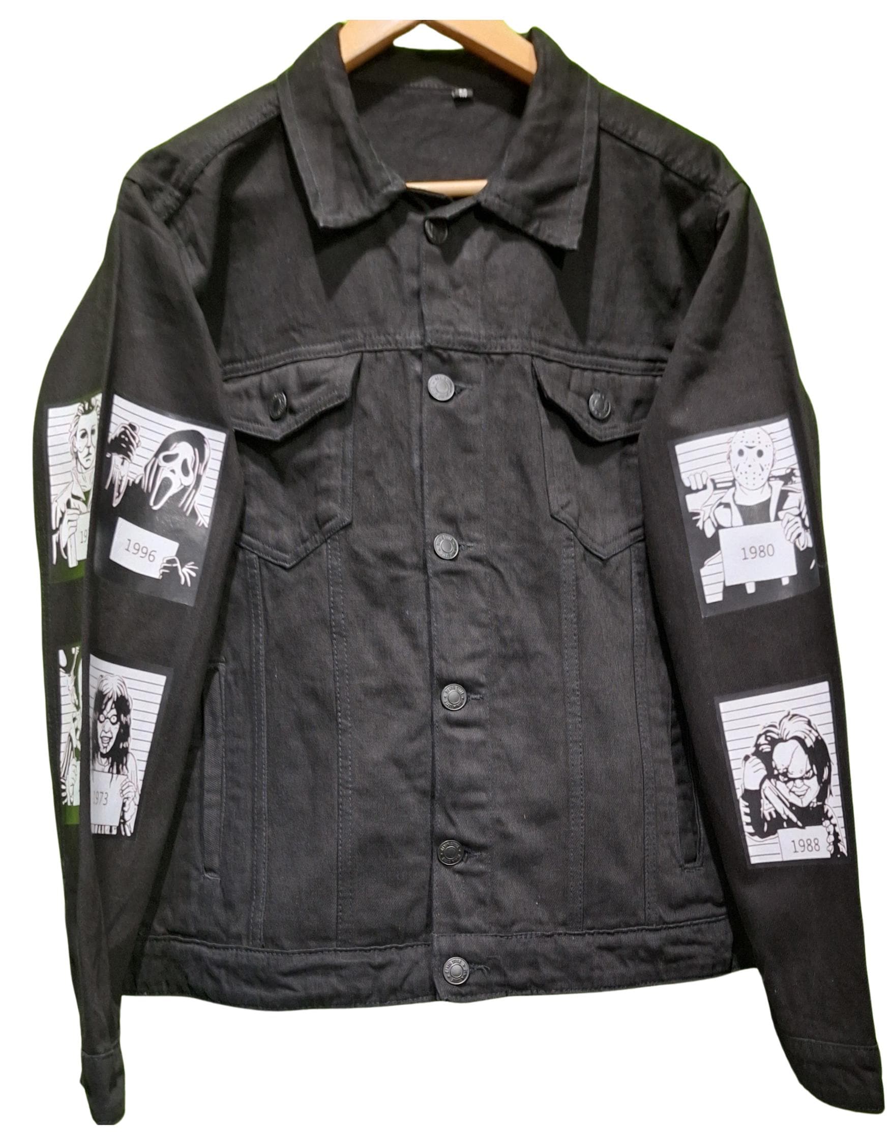 Customized 'multi-patch Horror-halloween' Vintage 80's 90's
