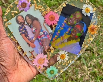Hanging Resin Heart with Picture