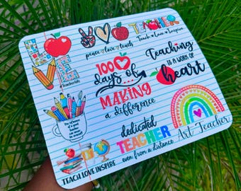 Personalized Teacher Mousepad | Colorful Desk Decor