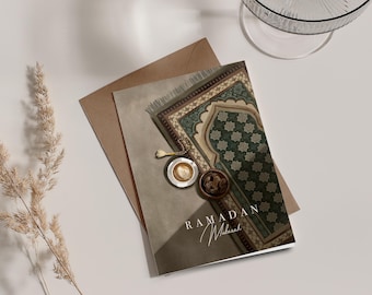 Hand Illustrated Ramadan Card: Madinah Design, Prayer Mat (A6)