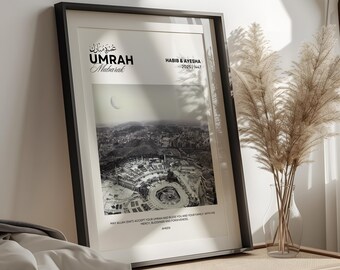 Personalised Umrah Mubarak Print: Modern Islamic Art (Digital Download)