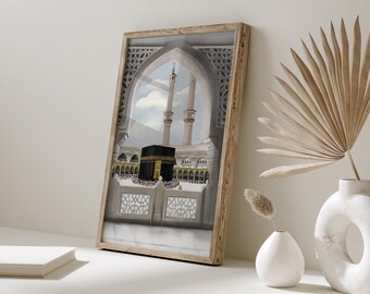 Kabbah Watercolor Print: Islamic Art, Hajj & Umrah Gift