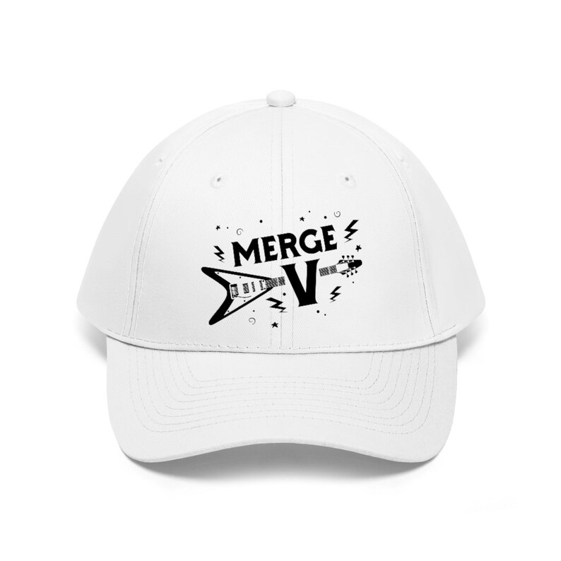 Merge V Unisex Twill Hat White