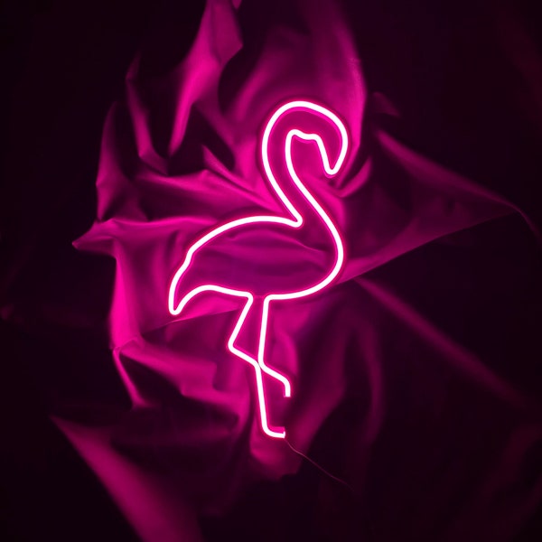 Flamingo Leuchtreklame | rosa Flamingo Neonlicht | Leuchtreklame | Geschenk für Mädchen | Wanddeko | Geschenk für Frauen | individuelle Leuchtreklame | Geschenk für sie