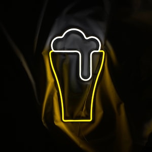 Neon LED beer | bar decor | neon sign beer | beer gift | father&#39;s day gift | men&#39;s gift | beer light | Neon LED sign | custom neon