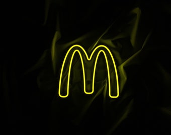 Neon LED McDonald&#39;s | Neon sign | Wall decor | Food lovers | Big mac | Mcdonald sign | Yellow neon LED | Mcdonald neon sign