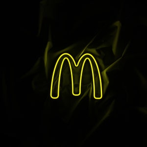 LED al neon McDonald’s, insegna al neon, decorazione da parete, amanti del cibo, Big Mac, insegna Mcdonald, LED al neon giallo, insegna al neon Mcdonald