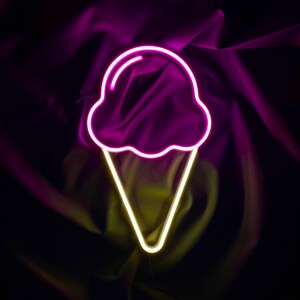 Neon LED ice cream | neon ice cream parlolr | ice cream decoration | ice cream light | ice cream neon sign | neon sign | ice cream lover