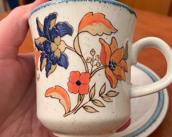 Mikasa Cordon Bleu Bokhara Tea Cup and Saucer Made in Japan Etsy