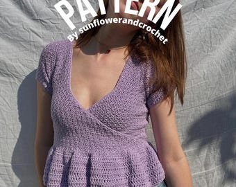 Bella Wrap Top | Crochet Pattern | PDF