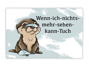 Brillenputztuch Otter// Brillenputztuch mit Spruch// Brillenputztuch lustig