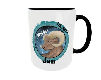 Tasse personalisiert Sternzeichen// Widder Tasse