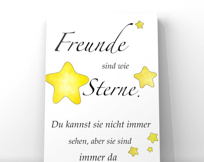 Grußkarte Freunde sind wie Sterne Etsy.de