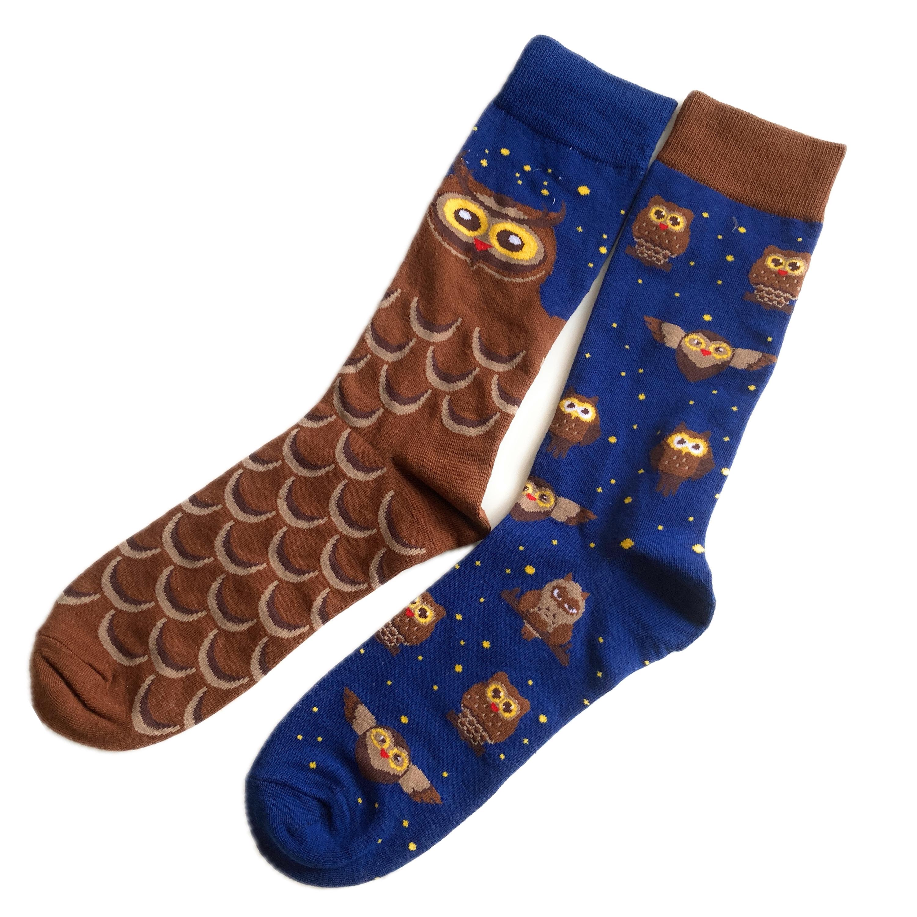 Owl socks // Socks with owl motif // Owl gift