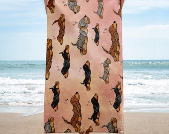Toalla Dachshund // Toalla de baño Dachshund // Regalo Dachshund