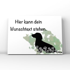 Dackel Karte personalisiert// Dackel Karte mit Wunschtext