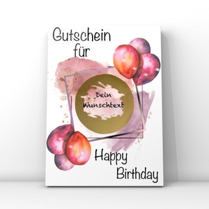 Rubbelkarte Geburtstag// Geburtstagskarte Gutschein// Gutschein Rubbellos Geburtstag