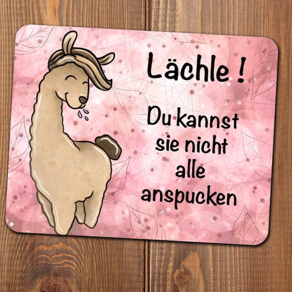 Mousepad Lama// Mousepad mit Spruch// Mousepad lustig// Geschenk Büro