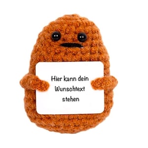 Gehäkelte Kartoffel mit Spruch // Geschenk Glücksbringer mit Spruch