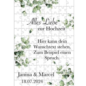 Puzzle 98 Teile Hochzeitsgeschenk // Hochzeitsgeschenk personalisiert // Puzzle Hochzeit